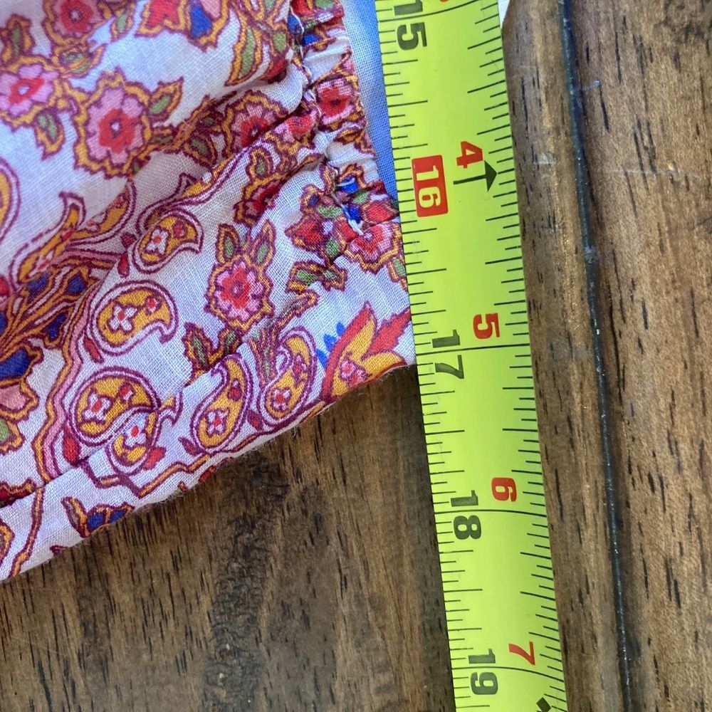 Banana Republic Ramie Halter Tank Small Lined Floral Top Spaghetti Strap - Picture 8 of 9